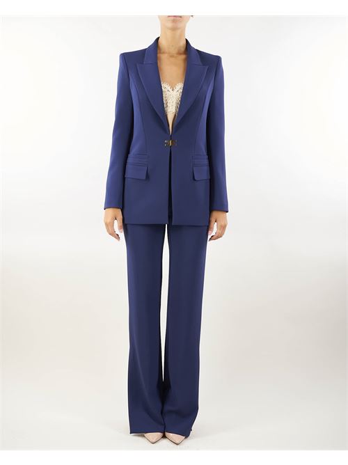 Double layer stretch crêpe suit with straight jacket and palazzo trousers Elisabetta Franchi ELISABETTA FRANCHI | Tailleur | TP00146E2B75